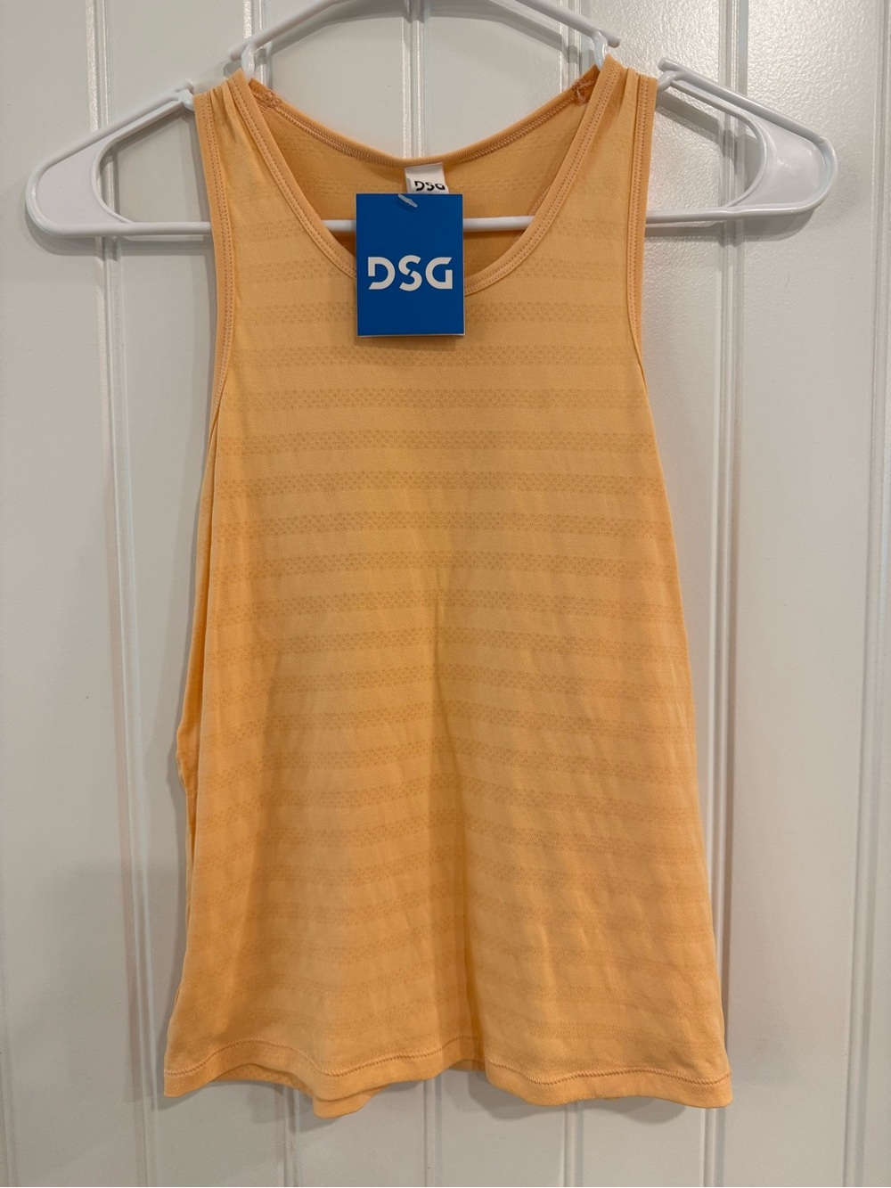 DSG Peach-Orange Girls Tank Top